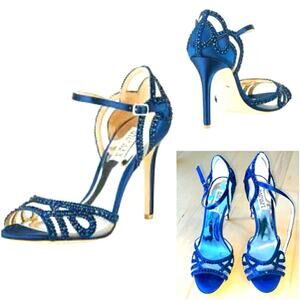 Badgley Mischka Tansy Ankle-Strap Evening Sandals